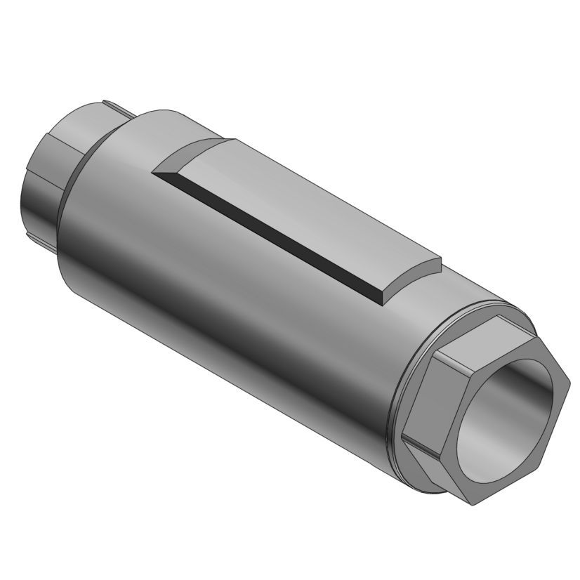 T&B® XJG74-TB Conduit Expansion Coupling With Internal Bonding Jumper, 2-1/2 in, For Use With Rigid Conduits, Malleable Iron, Zinc Plated